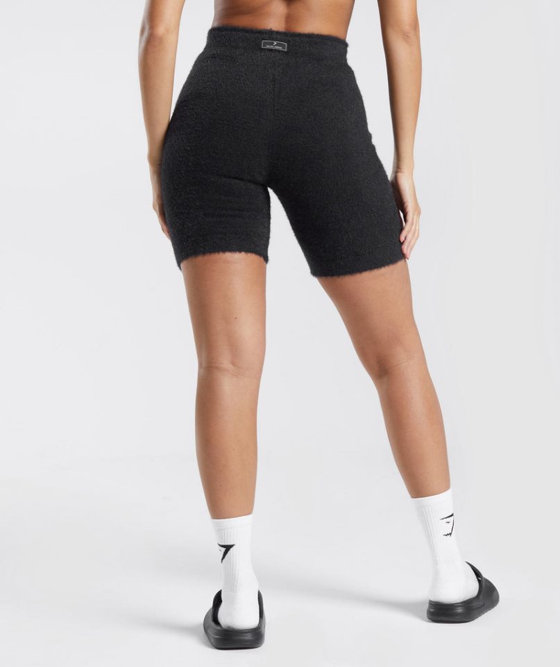 Women's Gymshark Whitney Eyelash Knit Shorts Black | CA N30765